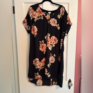 Floral Black Dress